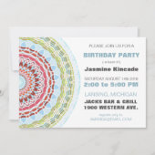 エレガントな曼荼羅のバースデーパーティ招待状 招待状 (正面)