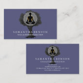 エレガントな曼荼羅のヨガの姿勢の木のロゴの芸術 名刺 (正面/裏面)