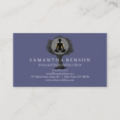 エレガントな曼荼羅のヨガの姿勢の木のロゴの芸術 名刺 (裏面)