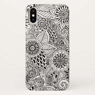エレガントな曼荼羅の花柄パターン iPhone X ケース