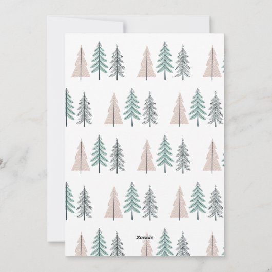 エレガントな最も素晴らしいクリスマスツリー シーズンカード (裏面)