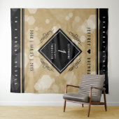 エレガントな最初の紙の結婚記念日をお祝いしよう タペストリー (インサイチュ(横))