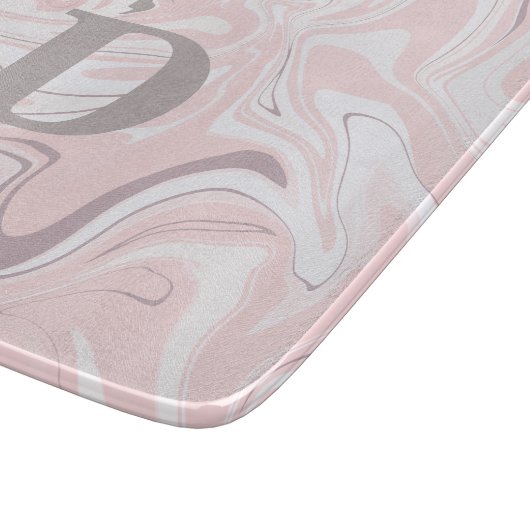 エレガントな最小主義のピンクおよび白い大理石の一見 カッティングボード (角)