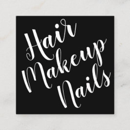 エレガントな最小主義のメーキャップアーティストの名刺 スクエア名刺