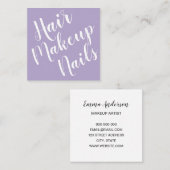 エレガントな最小主義のメーキャップアーティストの名刺 スクエア名刺 (正面/裏面)