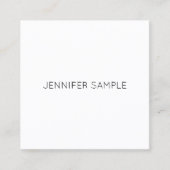 エレガントな最小主義のモダンでシンプルなテンプレートの贅沢 スクエア名刺 (正面)