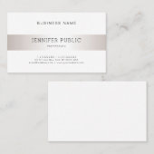 エレガントな最小主義のモダンな専門の銀製の上品 名刺 (正面/裏面)