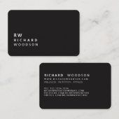 エレガントな最小主義のモノグラムのクラシックのプロフェッショナル 名刺 (正面/裏面)