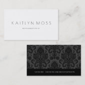 エレガントな最小主義の上品でシックなサロンの名刺 名刺 (正面/裏面)