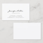 エレガントな最小主義の専門のモダンなシンプル 名刺 (正面/裏面)