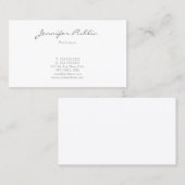 エレガントな最小主義の専門のモダンなシンプル 名刺 (正面/裏面)