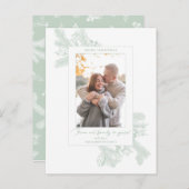 エレガントな最小主義の白く、真新しい休日の花柄 ポストカード (正面/裏面)