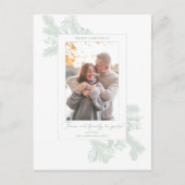 エレガントな最小主義の白く、真新しい休日の花柄 ポストカード (正面)