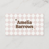 エレガントな最小限のスパークルレトロタイポグラフィQRコード 名刺 (裏面)