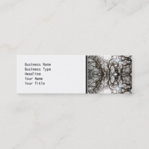 エレガントな木パターン スキニー名刺