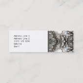 エレガントな木パターン スキニー名刺 (裏面)