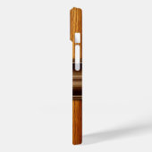 エレガントな木目調のテクスチャーと装飾的な真鍮 Case-Mate iPhoneケース (裏面 / 左)