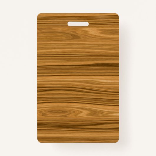 エレガントな木製の穀物のスタイル バッジ (正面)