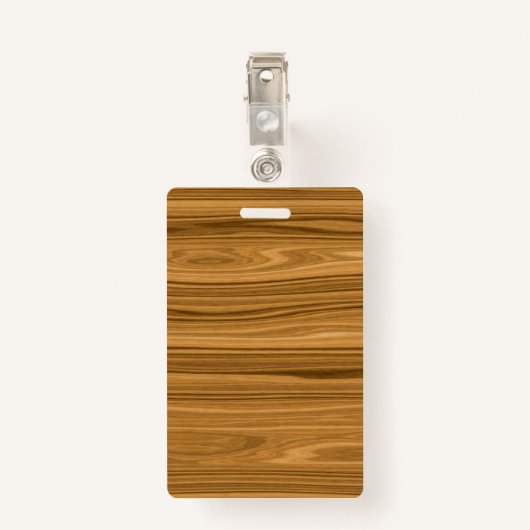 エレガントな木製の穀物のスタイル バッジ (裏面クリップ)