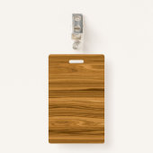 エレガントな木製の穀物のスタイル バッジ (正面クリップ)