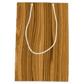 エレガントな木製の穀物のスタイル ミディアムペーパーバッグ (裏面)