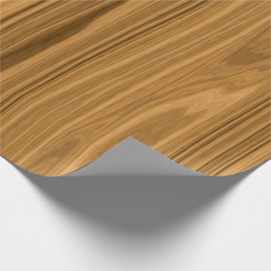 エレガントな木製の穀物のスタイル ラッピングペーパー (角)