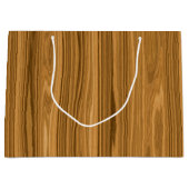エレガントな木製の穀物のスタイル ラージペーパーバッグ (正面)