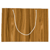 エレガントな木製の穀物のスタイル ラージペーパーバッグ (裏面)
