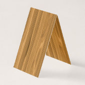 エレガントな木製の穀物のスタイル 名刺 (裏面)