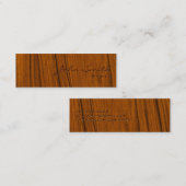 エレガントな木製の穀物のパン屋の名刺 スキニー名刺 (正面/裏面)