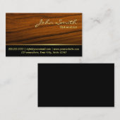 エレガントな木製の穀物の検眼医の名刺 名刺 (正面/裏面)