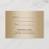 エレガントな木製の赤いリボンのギフト券 割引カード (裏面)