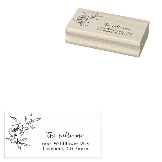 エレガントな木製アートスタンプ ラバースタンプ (押印)