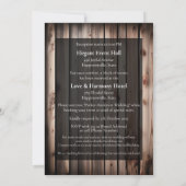 エレガントな木製フレームの結婚式招待状 招待状 (裏面)