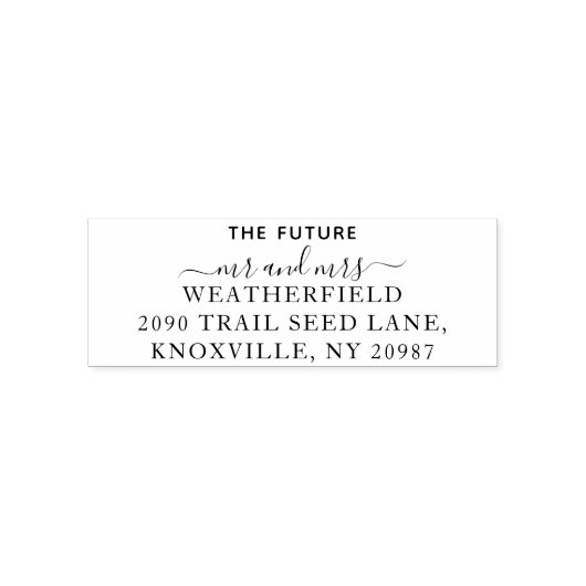 エレガントな未来のご夫婦 返信先住所 セルフインキングスタンプ (デザイン)