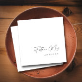 エレガントな未来のMrs. | 手書きのウェディングシャワーナップキン スタンダードカクテルナプキン