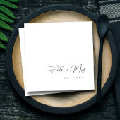 エレガントな未来のMrs. | 手書きのウェディングシャワーナプキン スタンダードカクテルナプキン