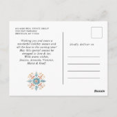 エレガントな松の木のクリスマスホリデーグリーティング ポストカード (裏面)