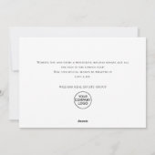 エレガントな松の木のクリスマス企業への挨拶 シーズンカード (裏面)