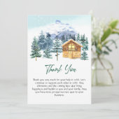 エレガントな松の木のクリスマス企業ホリデー サンキューカード (スタンド正面)