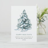 エレガントな松の木のクリスマス コーポレート グリーティング シーズンカード (スタンド正面)