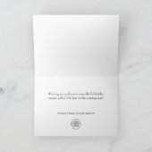 エレガントな松の木のクリスマス コーポレート グリーティング シーズンカード (内部)