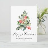 エレガントな松の木のクリスマス コーポレート グリーティング シーズンカード (スタンド正面)