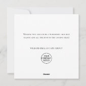 エレガントな松の木のクリスマス - 企業のご挨 シーズンカード (裏面)