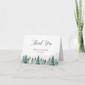 エレガントな松の木の森に感謝 サンキューカード (正面)