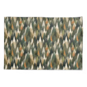 エレガントな松の木の模様 | 素朴な森林 枕カバー (裏面)