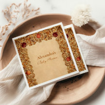 エレガントな果物と葉のベビーシャワー