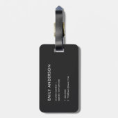 エレガントな柔らかさのばら色の金ゴールドの赤面のピンクの銅のストリップ ラゲッジタグ (裏面縦)