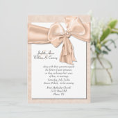 エレガントな桃の結婚式招待状 招待状 (スタンド正面)