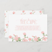 エレガントな桃の花のレシピをお持ちください エンクロージャーカード (正面/裏面)